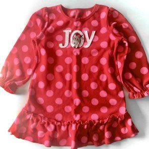 SALE! - Carter’s Long-Sleeved Christmas Fleece Nightgown - "Reindeer Joy"